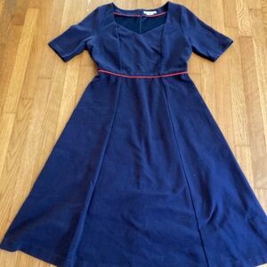 Boden Ottoman Cotton Navy Women's 10R Dress!